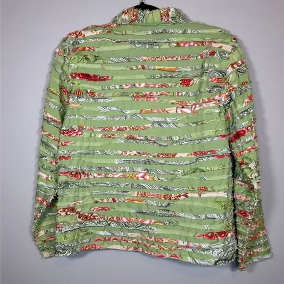 vintage green button up jacket - Picture 2 of 3